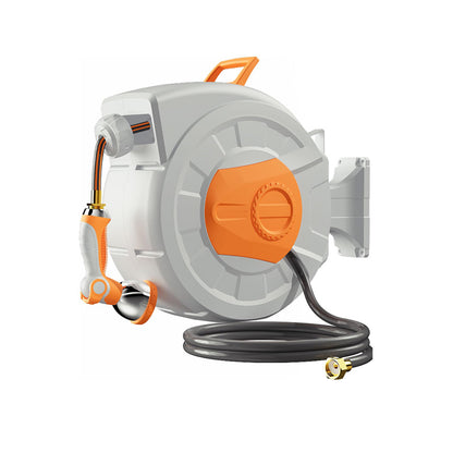 KingTool Retractable Garden Hose Reel - 100ft 1/2" Hose, 145 PSI