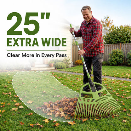 KingTool 3-in-1 Adjustable Leaf Rake with Detachable Scoops for Yard Cleanup