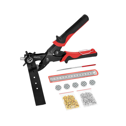 KingTool 2 in 1 Professional Leather Hole Punch with Grommet kit