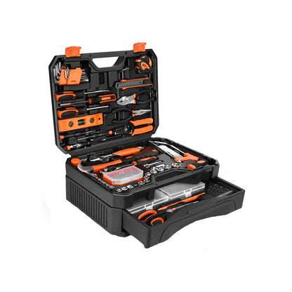 KingTool 328 PCS Home Tool Kit with 3-Layer Drawer Storage Case, Portable Household Repair Tool Set for DIY Projects