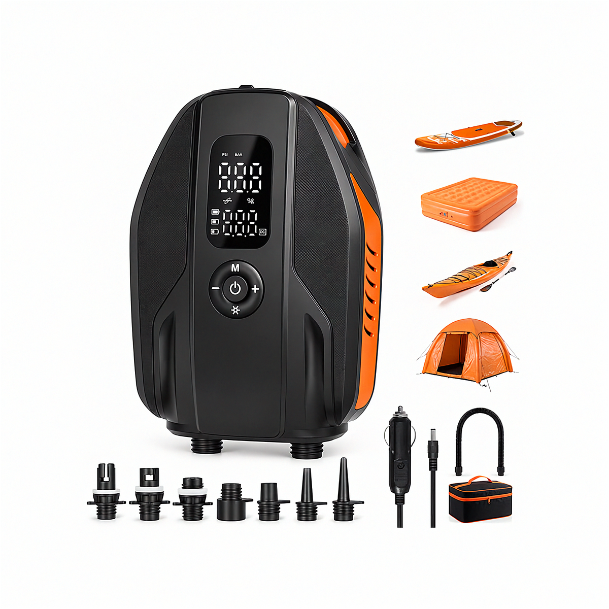 20PSI Rechargeable Paddle Board Electric Pump with 18000mAh Battery