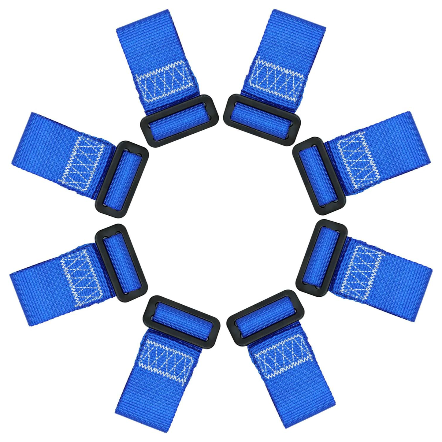 Rainbow Craft 8 Pack Ninja Slackline Buckle Straps - Removable Hanging Loops
