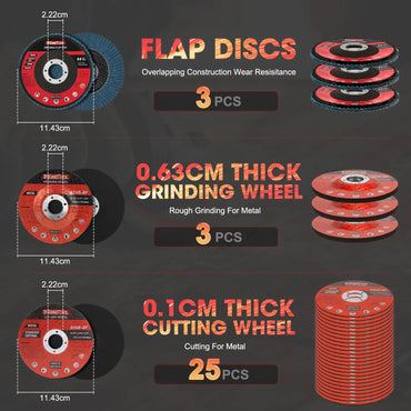 KingTool 31 PCS Grinding & Cutting Wheels