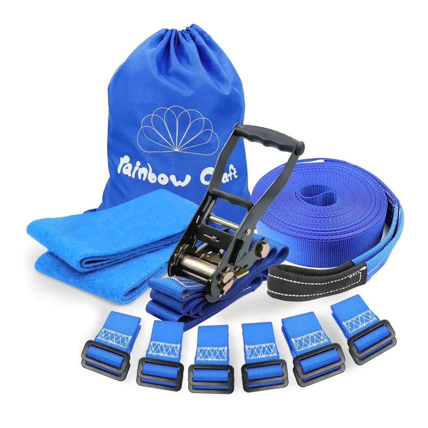 Rainbow Craft 12 Pack Ninja Warrior Obstacle Course - Removable Buckle Loops