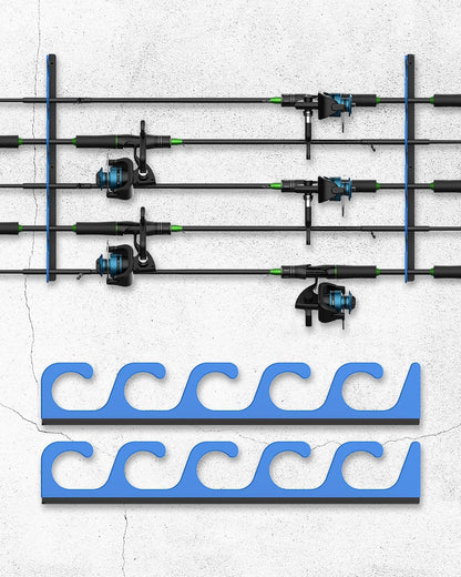 5-Rod Fishing Rod Holder for Wall & Garage Ceiling Storage