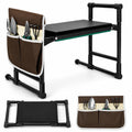 Garden Kneeler and Seat, 2-in-1 Folding Bench with Tool Pouches