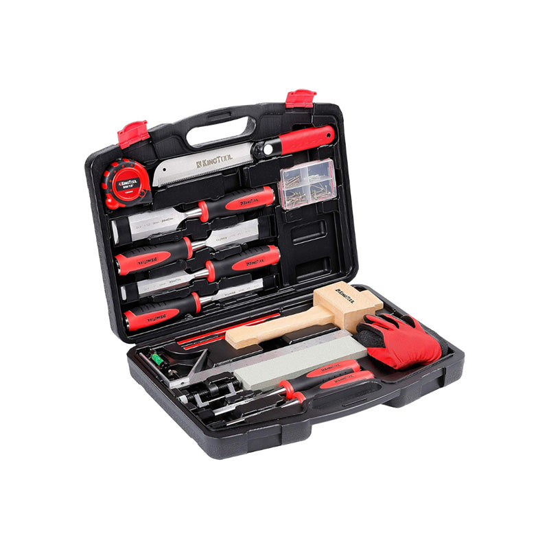 KingTool 87 PCS Woodworking Set - Cr-V Chisels Sharpening Tools