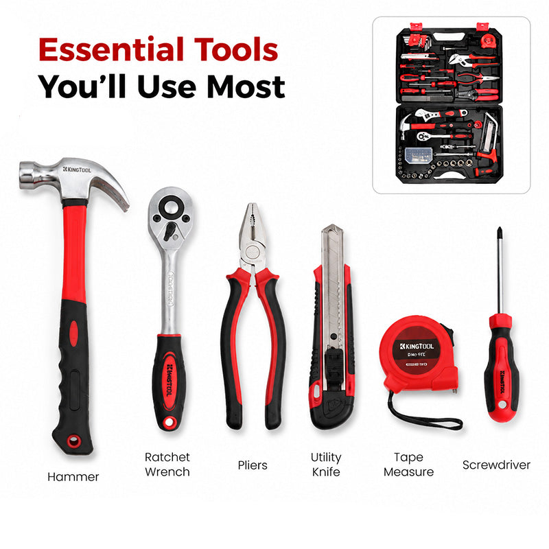 KingTool 325 PCS Home Tool Kit with 3 Layer Storage Case