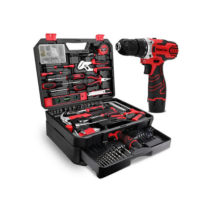 KingTool 276 PCS Home Tool Kit with 12V Drill Drawer Case 3-Day Delivery
