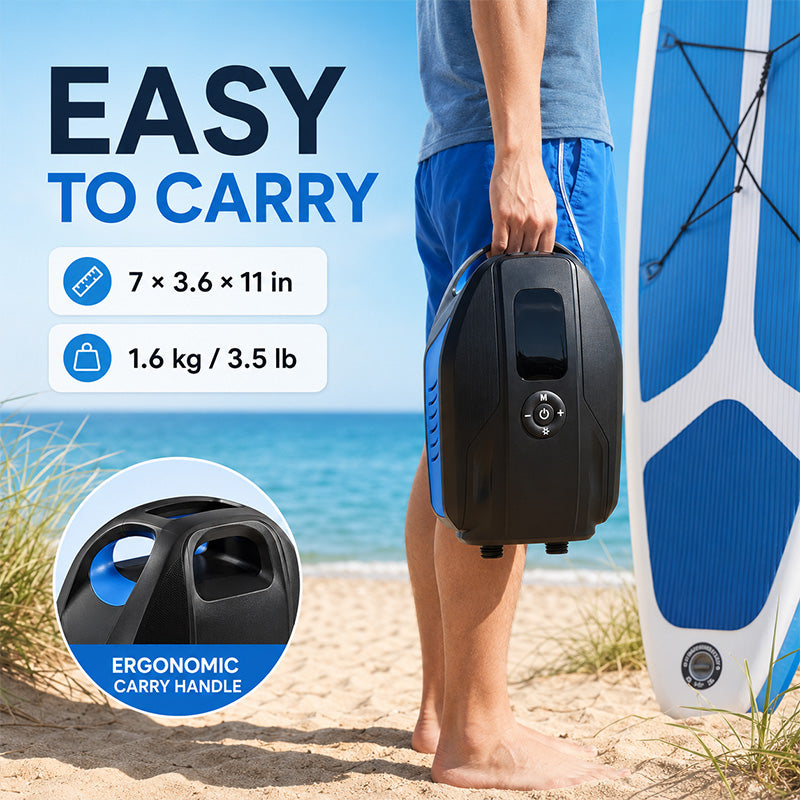 KingTool 20PSI Rechargeable Paddle Board Electric Pump with 18000mAh Battery