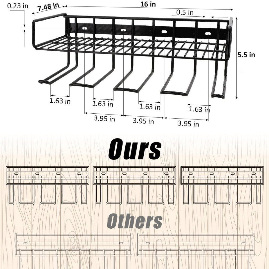 KingTool 2 Tier Wall Tool Organizer - 80LB Capacity